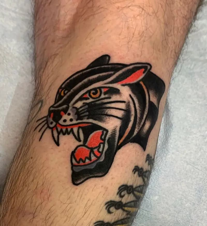 a angry tiger tattoo