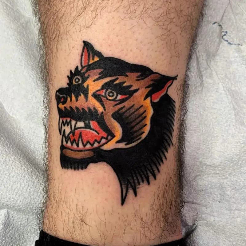 a tattoo above the ankle